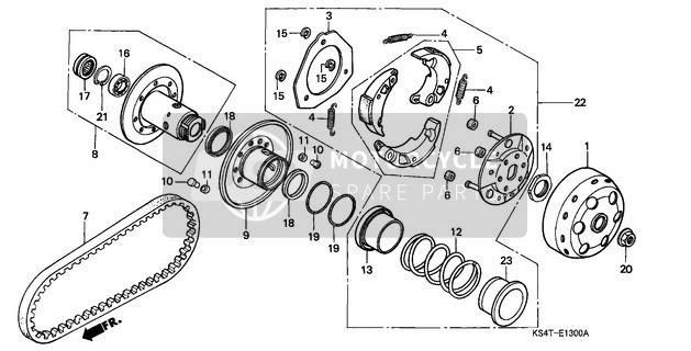 22535KFG000, Jeu De Poids D'Embrayage, Honda, 0